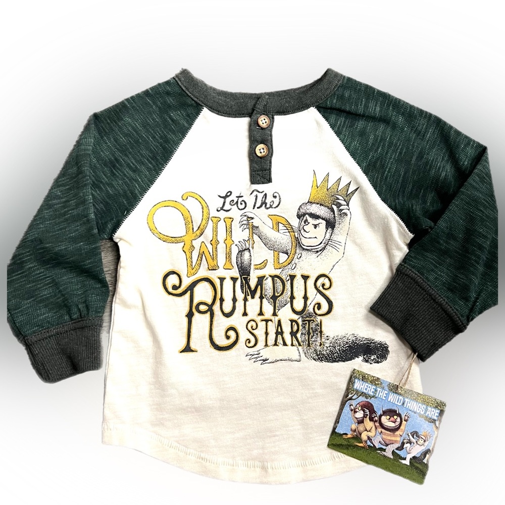 Where the Wild thing are for Cotton On. 18month raglan Henley.